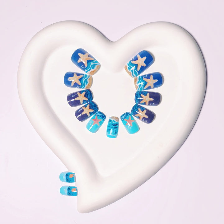 Nautical Themed 3D Acrylic Nail Art Bowlift