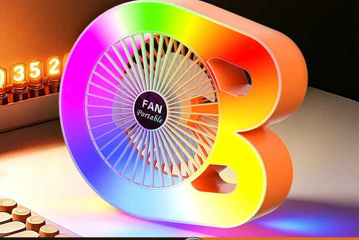 Ladies portable RGB table fan Bowlift