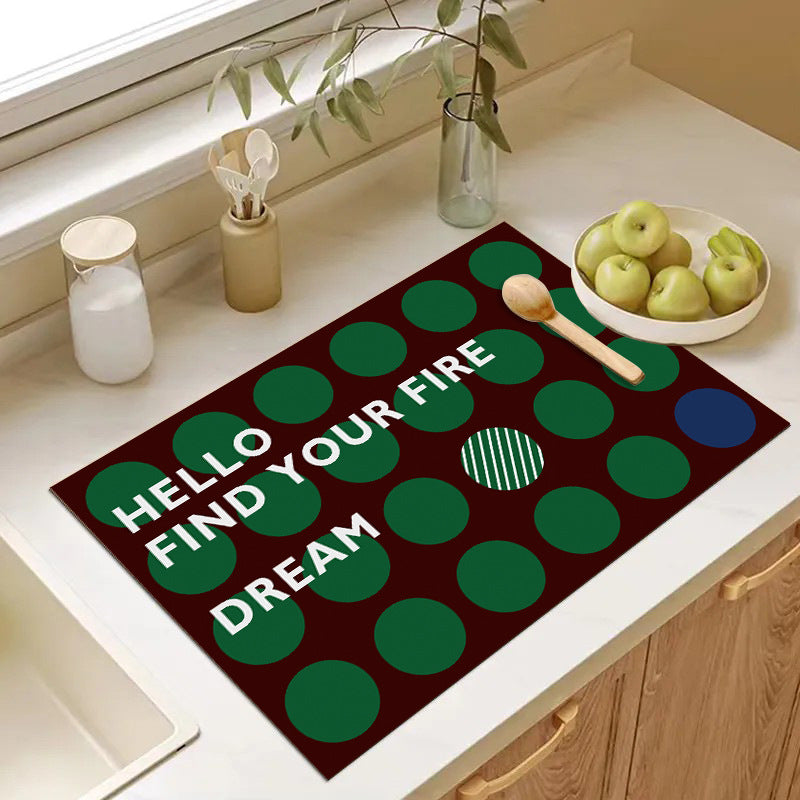 Playful Textured Kitchen Mat Bowlift
