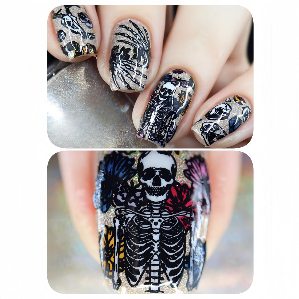 Creative Skeleton Nail Design Bowlift