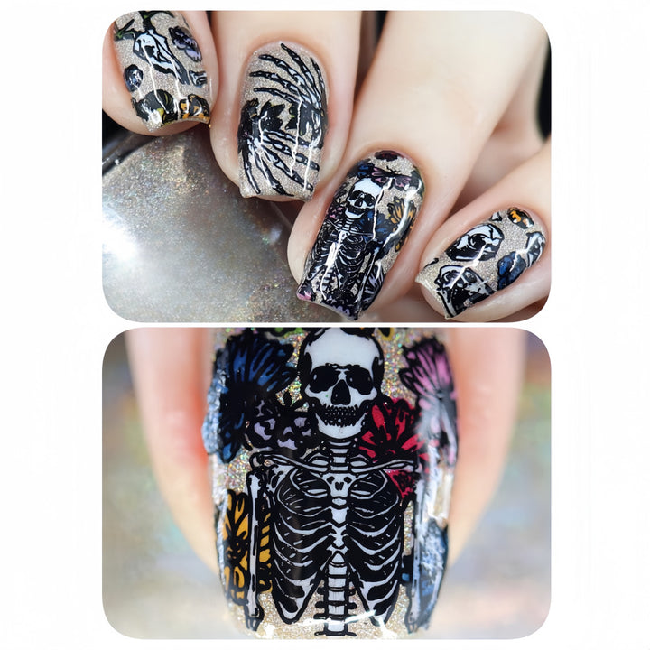 Creative Skeleton Nail Design Bowlift