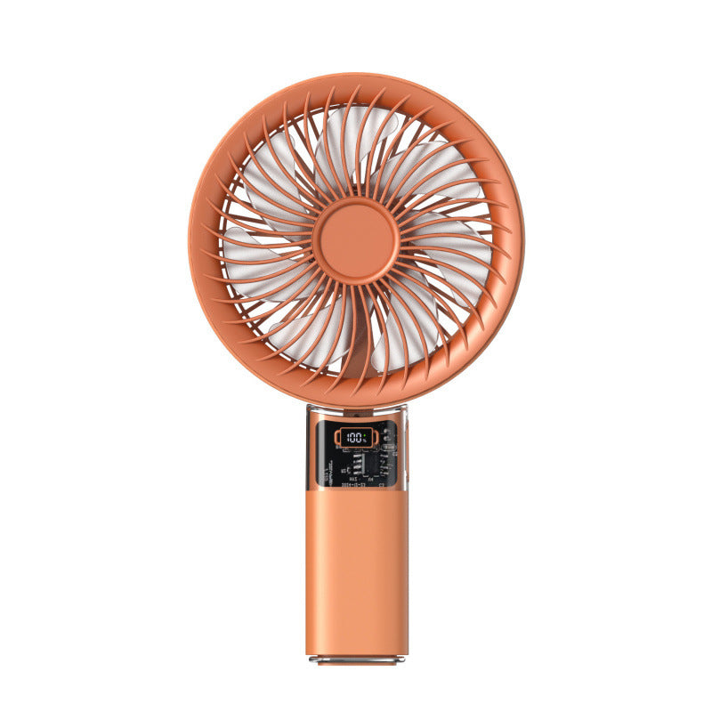 Women portable mini fan with digital display and variable speed control Bowlift