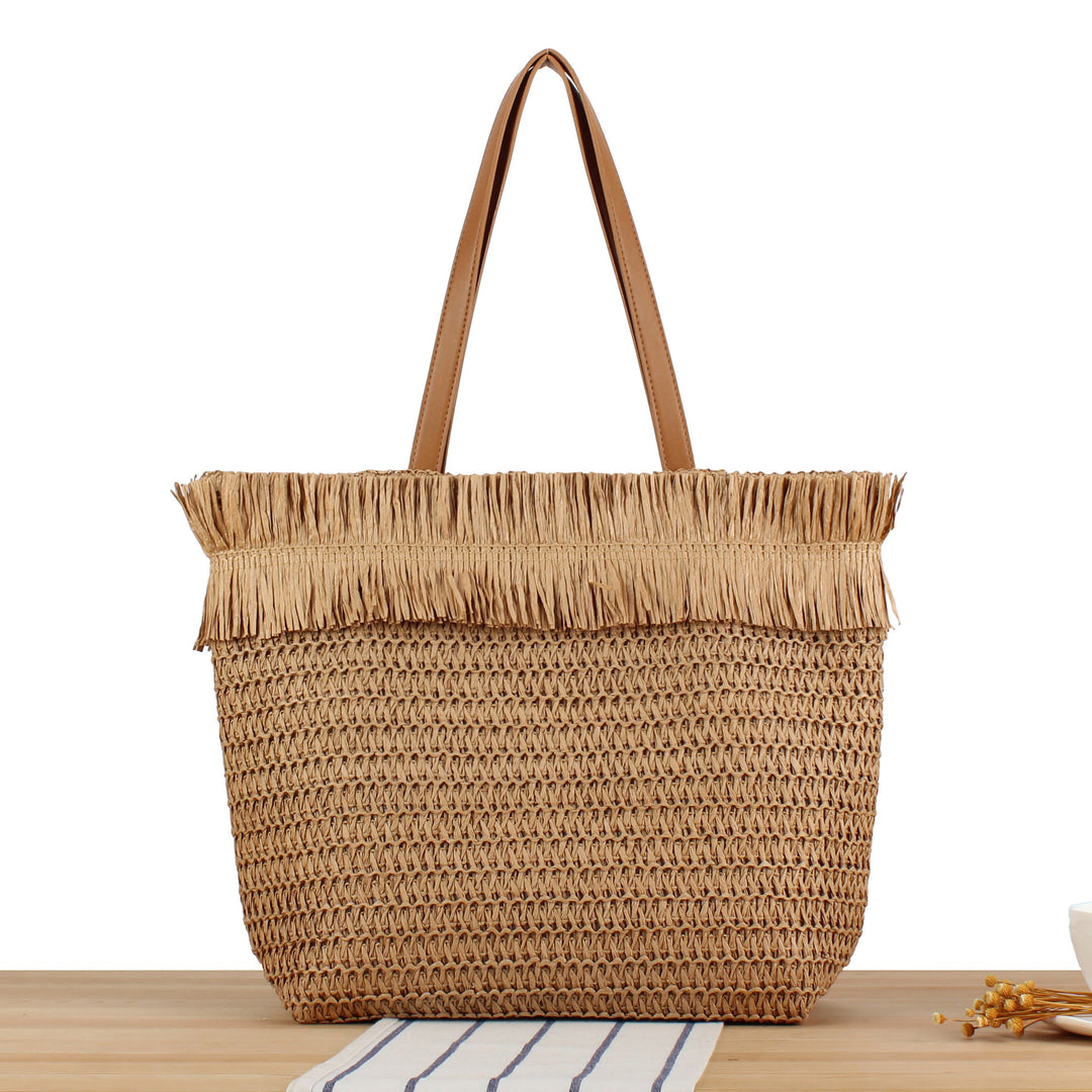 Large shopping bag with stylish fringes Bowlift