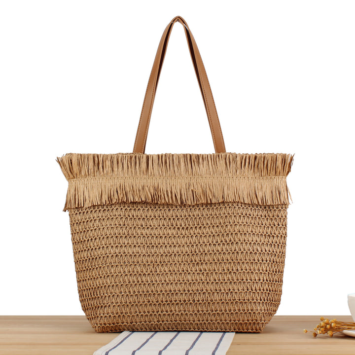 Large shopping bag with stylish fringes Bowlift