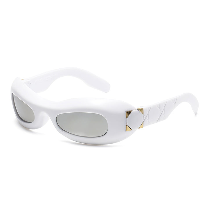 Women's futuristic designer sunglasses with innovative Bowlift frame