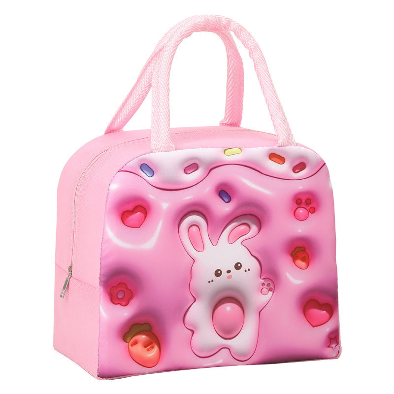 Cute Cartoon-Themed Insulated Lunch Bag