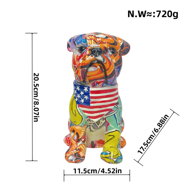 Colorful decorative figure of a dog in modern design Bowlift