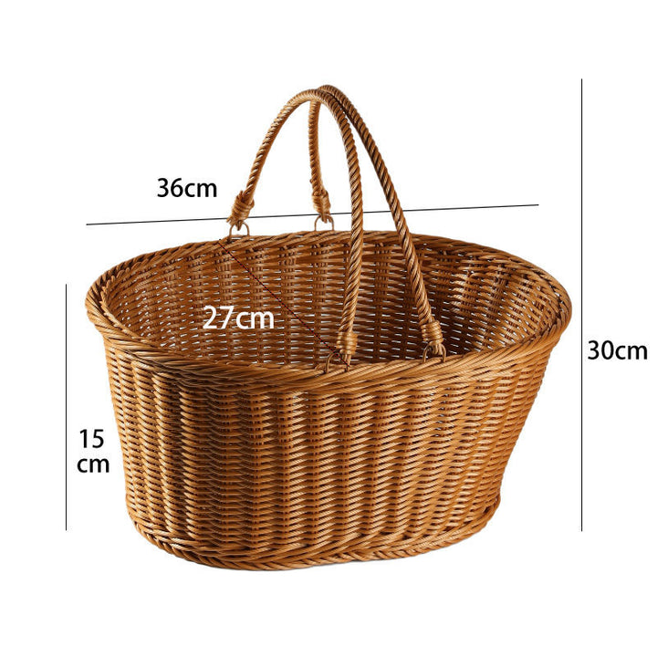 Unisex Handcrafted Basket with Sturdy Handles Bowlift