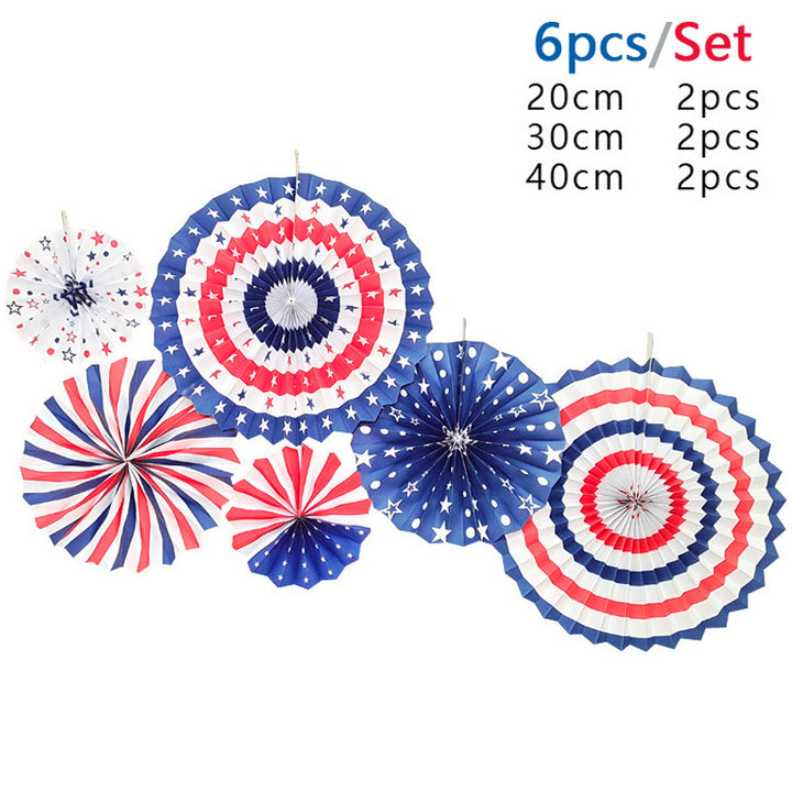 Unisex decorative pennant chain made of weatherproof polyester with star-and-stripe motif and robust attachment tape Bowlift