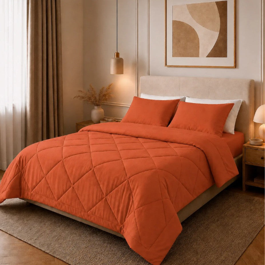Luxurious Quilted Comforter Set Bowlift