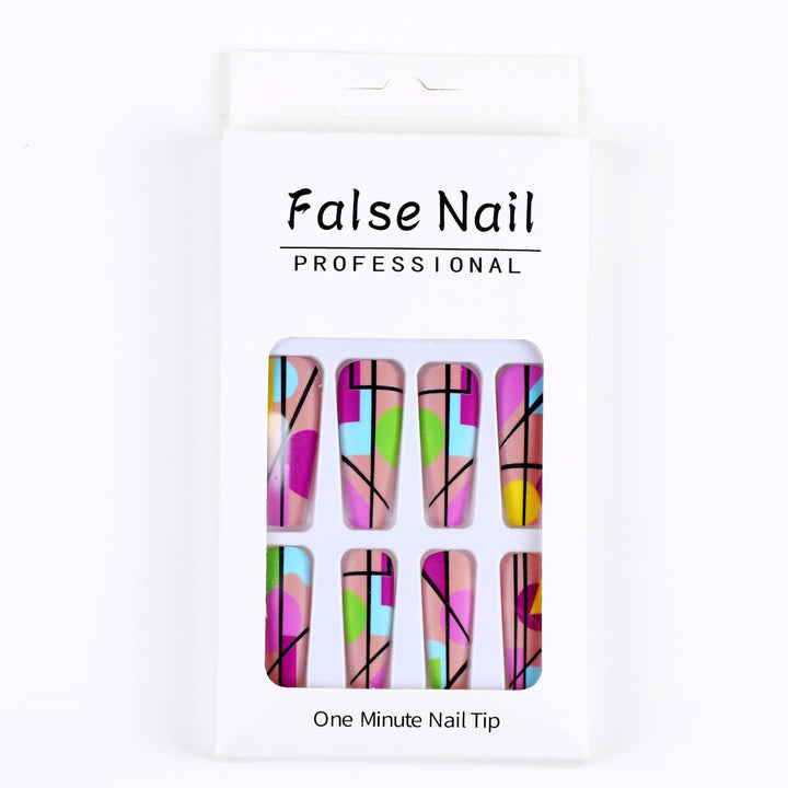 Artificial nails in modern geometric design Bowlift