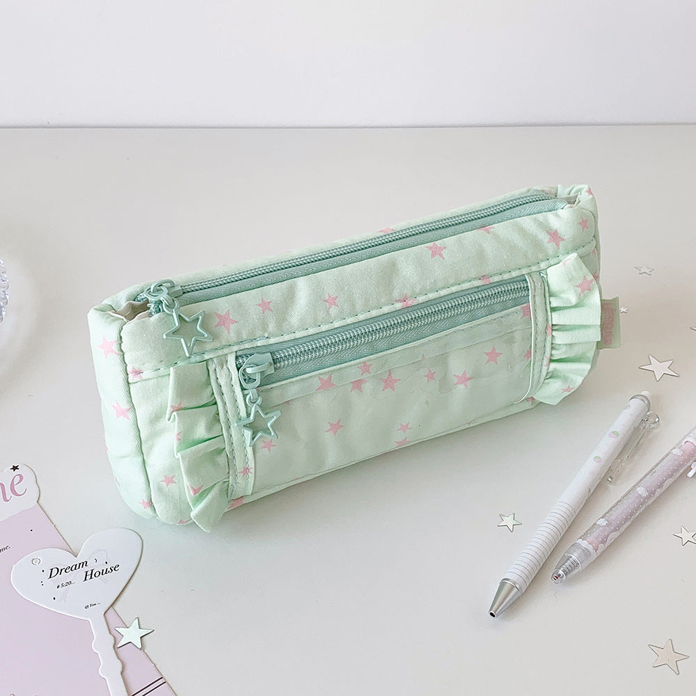 Star-Patterned Pencil Case Bowlift