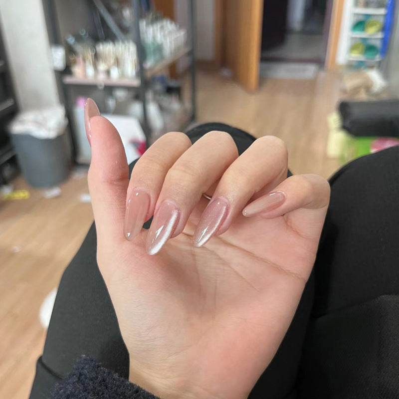 Iridescent Press-On Nail Set Bowlift