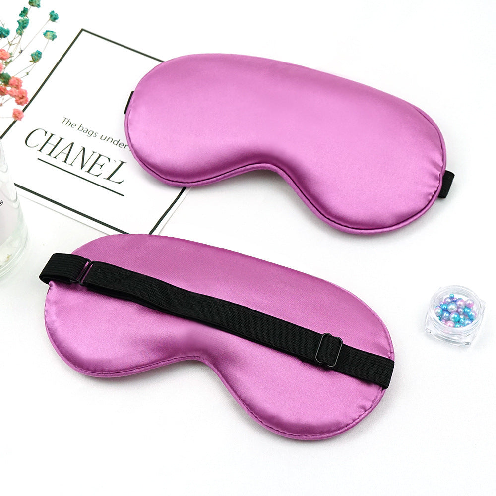 Unisex nan luxurious silk sleep mask with contoured eye cavity and adjustable elastic band Bowlift