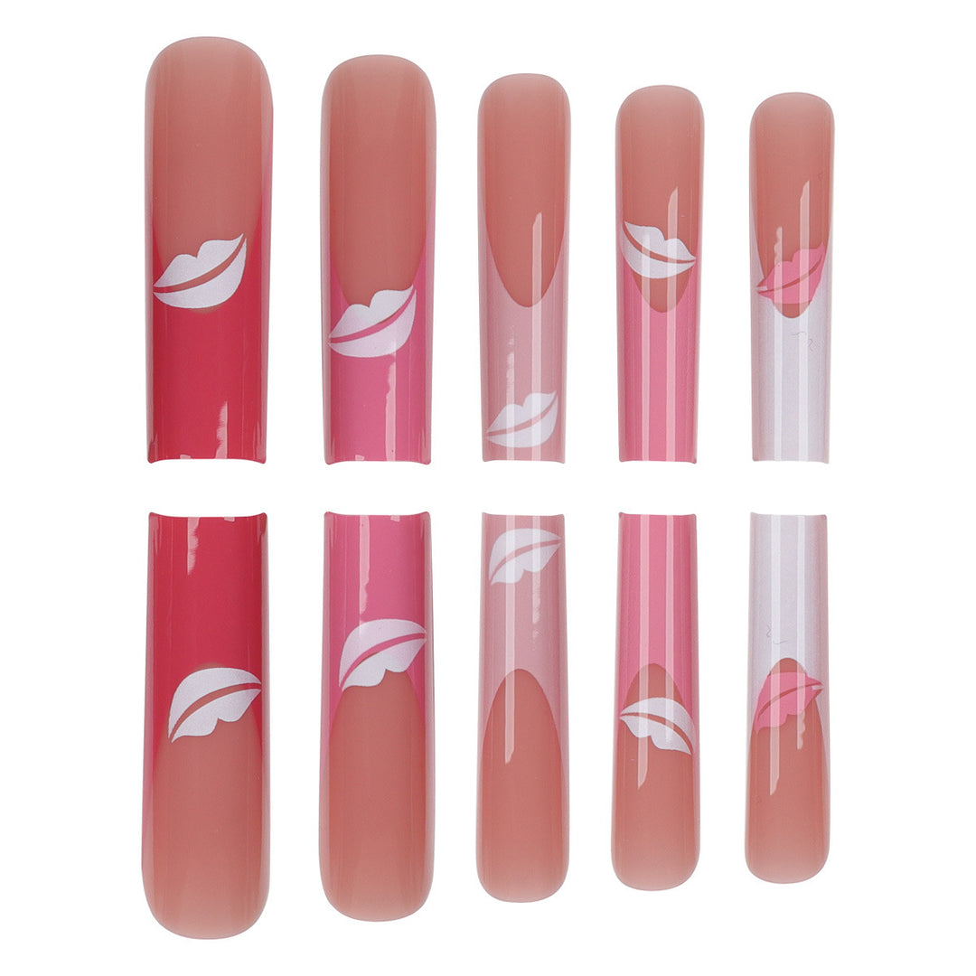 Artistic Stiletto Press-On Nail Designs Bowlift