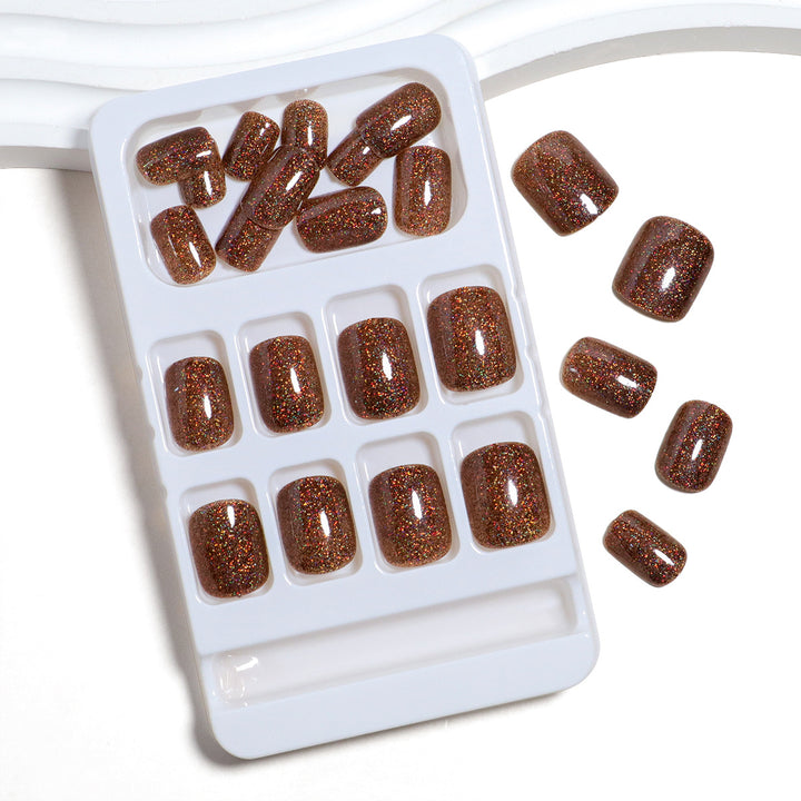 Glittery Press-On Pedicure Nails Bowlift
