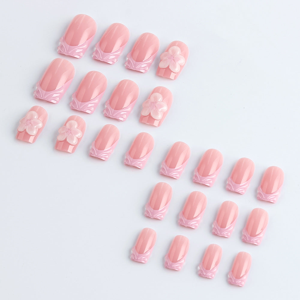 Elegant Floral Luxury Press-On Nails Bowlift