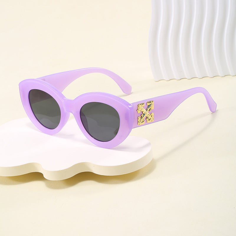 Women's Cat-Eye Sunglasses with Luxurious Accents and Sturdy Plastic Frame Bowlift