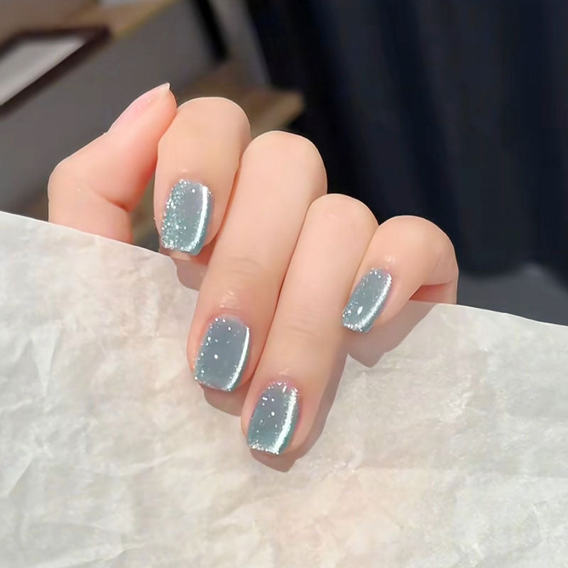 Elegant French Tip Press-On Nail Set Bowlift