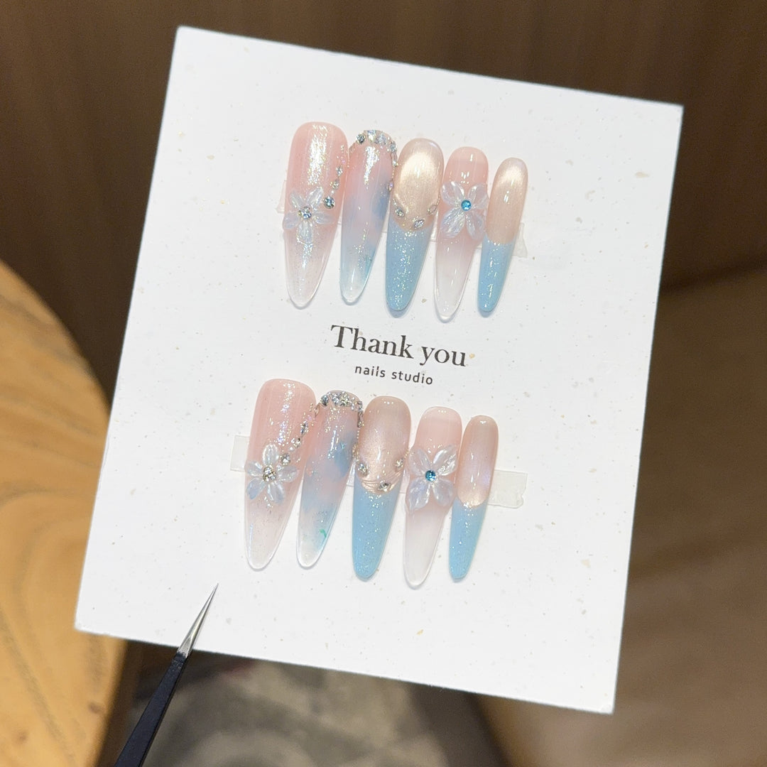 Elegant Artificial Nail Tips Set Bowlift