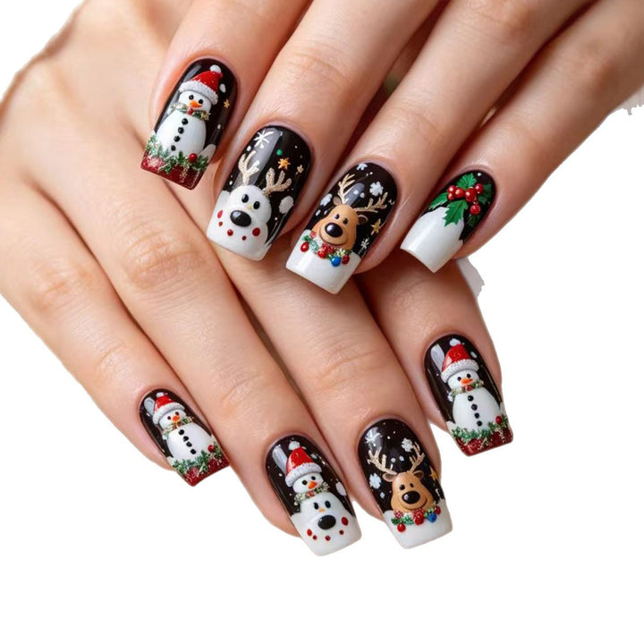 Festive 3D Holiday Character Nail Art Bowlift