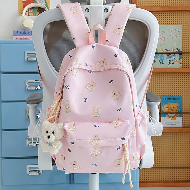 Cute Bear Print Backpack