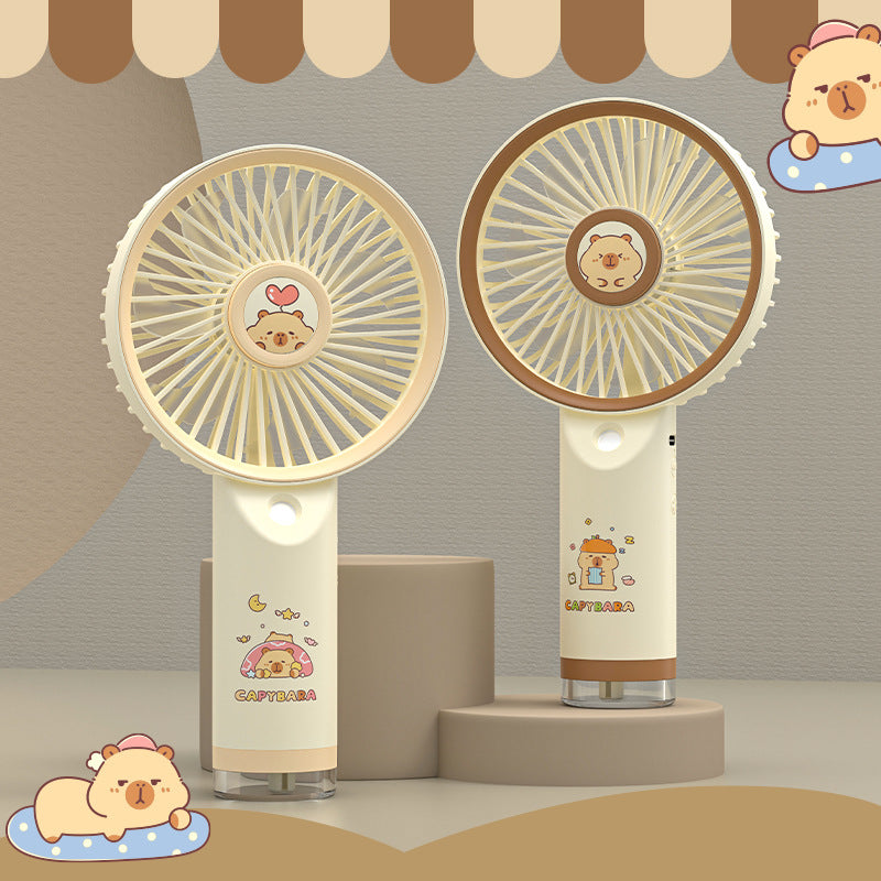 Unisex Portable Hand Fan with Playful Capybara Design Bowlift