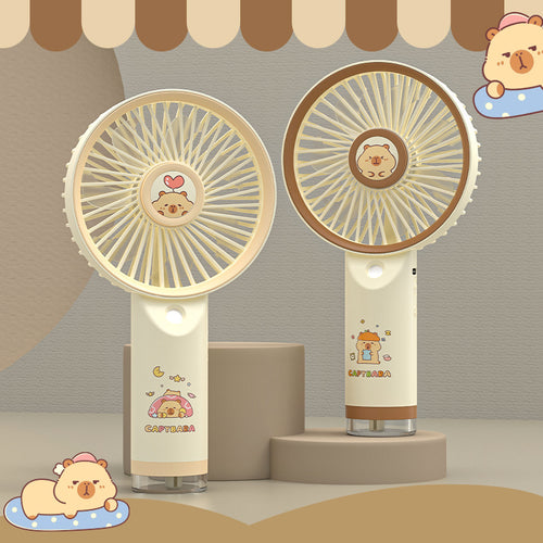 Women's portable hand fan with cute capybara design Bowlift