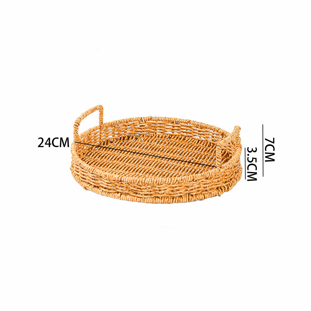 Ladies Round Serving Rack Made of Braided Material Bowlift