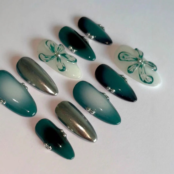 Artistic Press-On Nail Art Set Bowlift