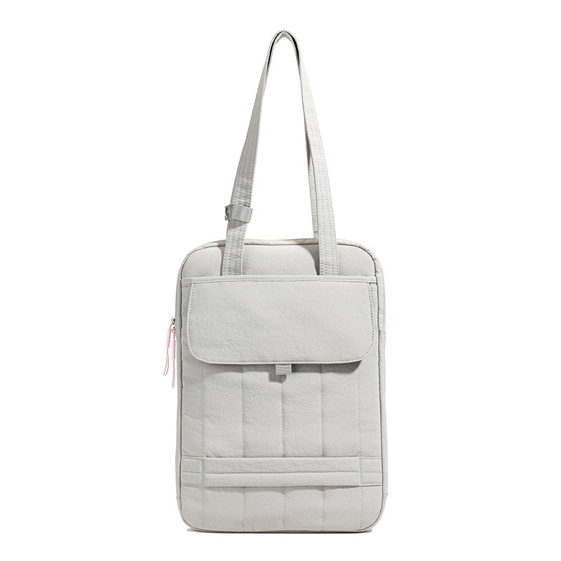 Structured Quilted Laptop Tote Bag Bowlift