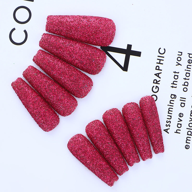 High-quality artificial nails with glitter effects Bowlift