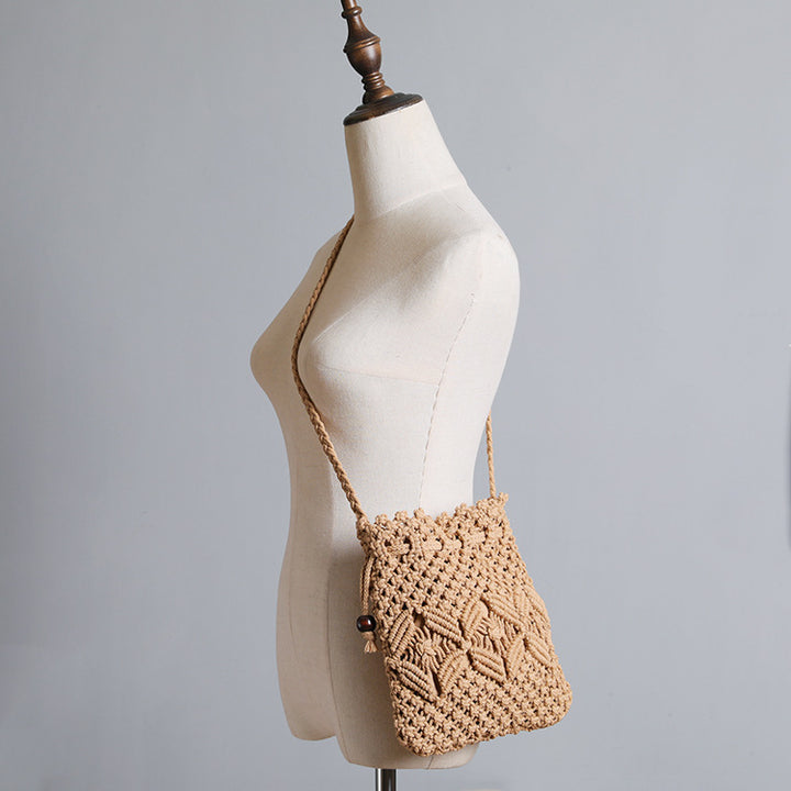 Macrame Bag with Adjustable Shoulder Strap Bowlift