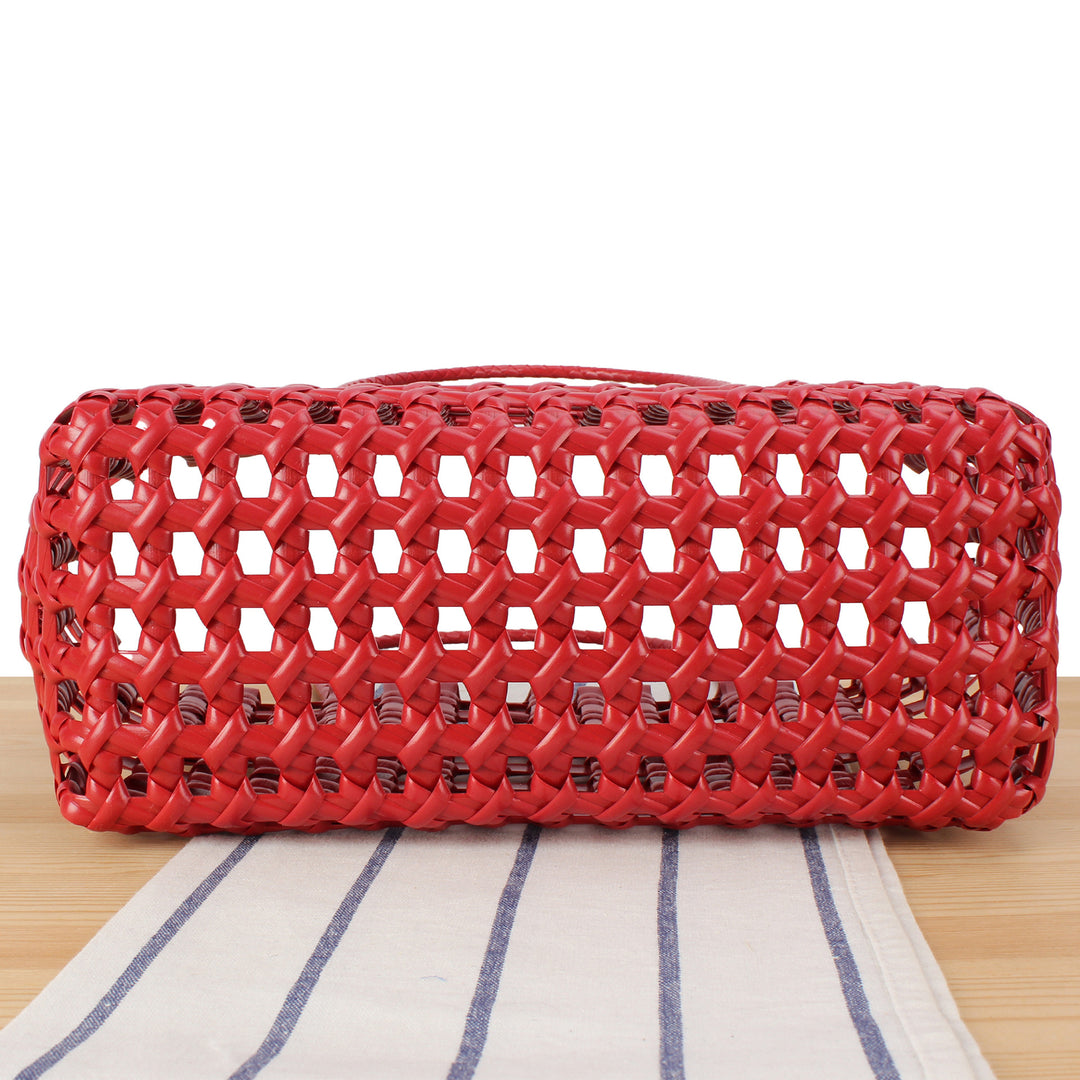 Stylish willow bag with modern grid design Bowlift