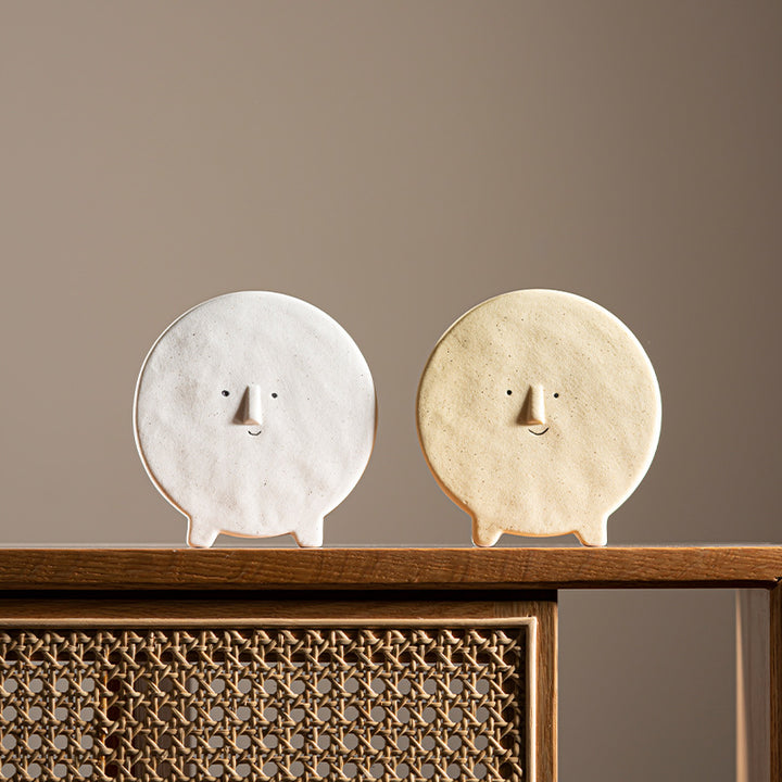 Decorative Face-shaped Ceramic Planter