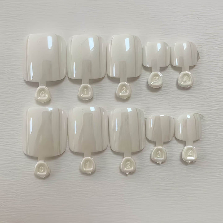 Premium Glossy Rectangle Press-On Nail Set Bowlift
