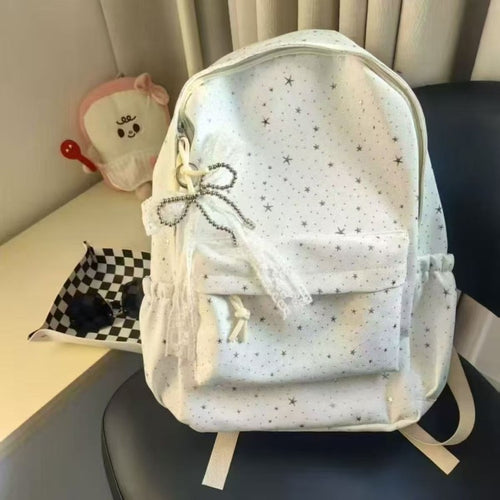 Star-Patterned Trendy Backpack Bowlift