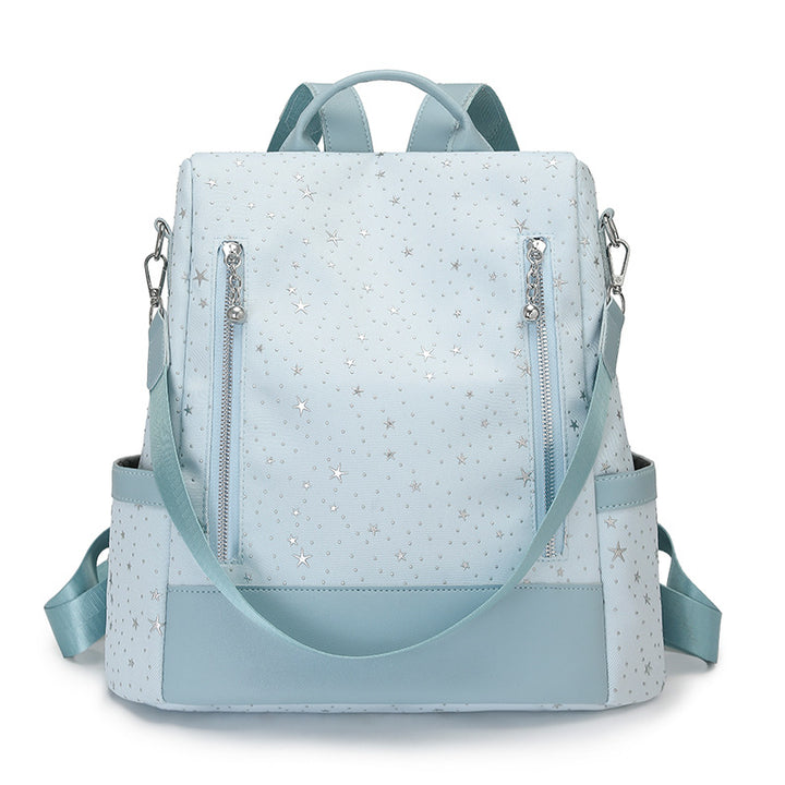 Star Patterned Multi-Pocket Backpack Bowlift