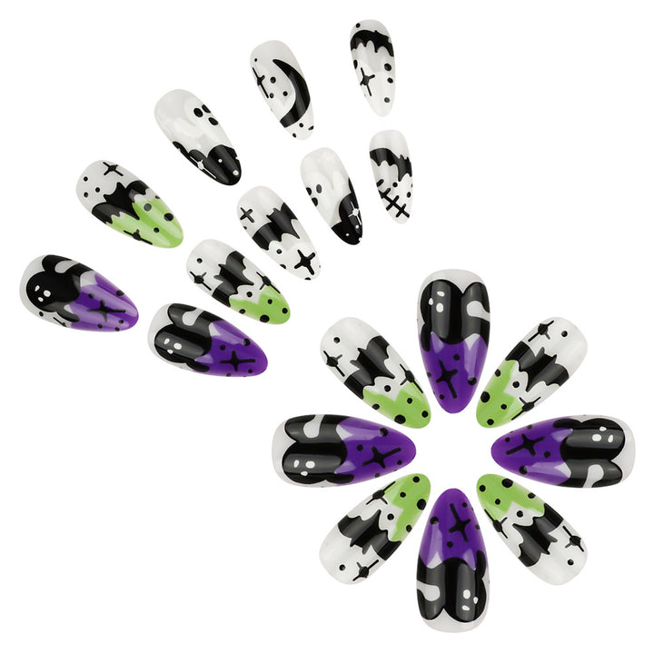 Creative Halloween-Themed Press-On Nail Art Bowlift
