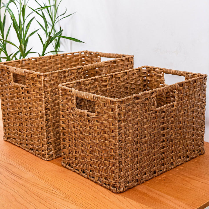 Versatile Wicker Storage Bin Bowlift