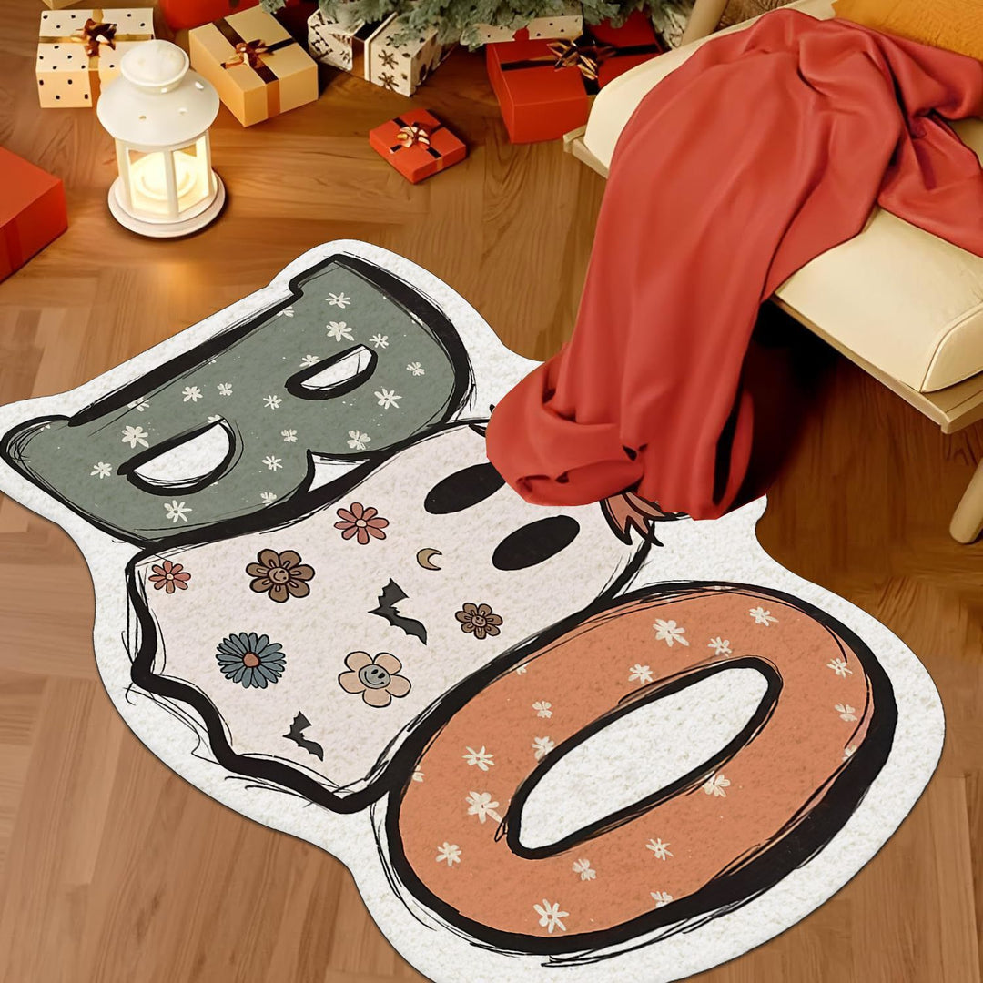 Artistic Skull-Themed Area Rug Bowlift