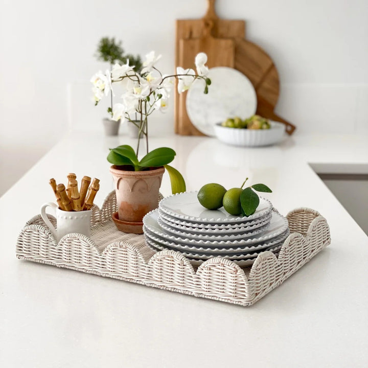 Decorative Woven Serving Tray Bowlift