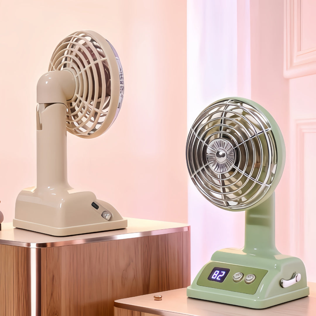 Women Portable Table Fan with Digital Control Bowlift