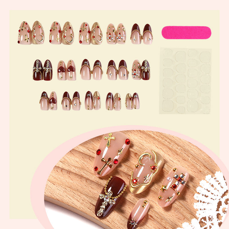 Decorative Nail Art Set with Gemstone and Crystal Accents Bowlift