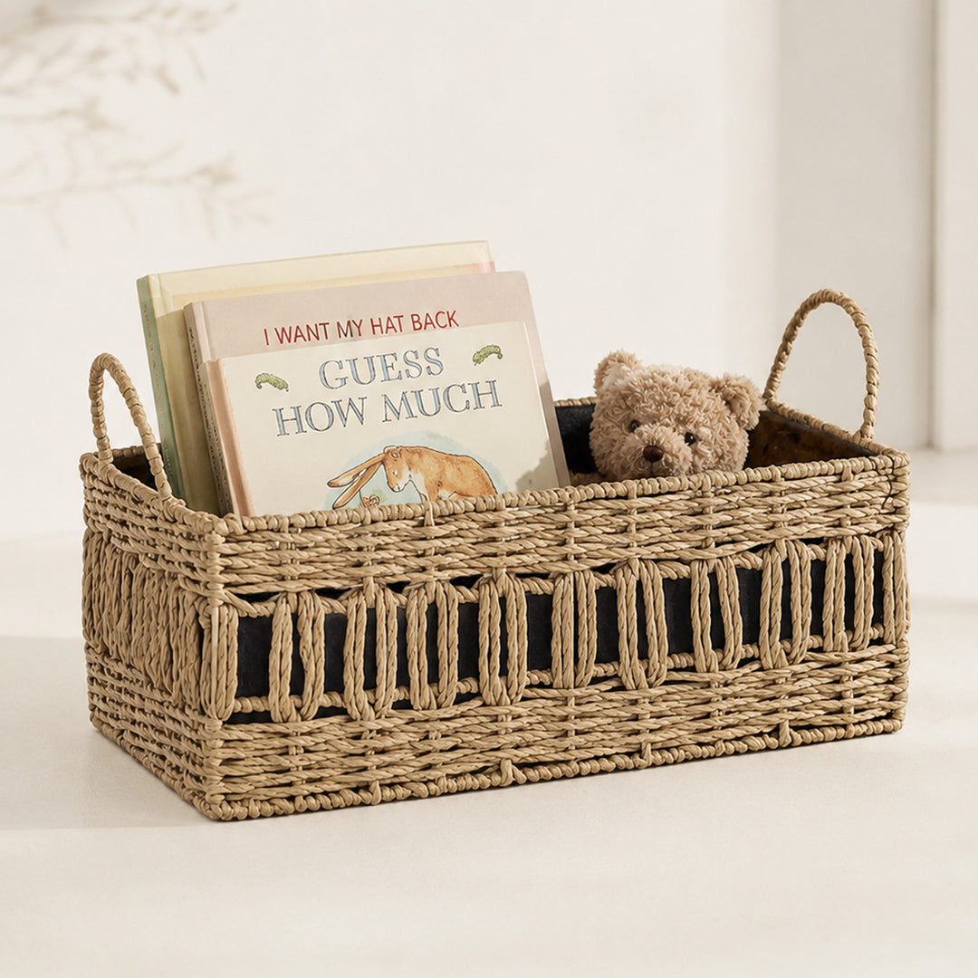 Versatile storage basket made of natural material Bowlift