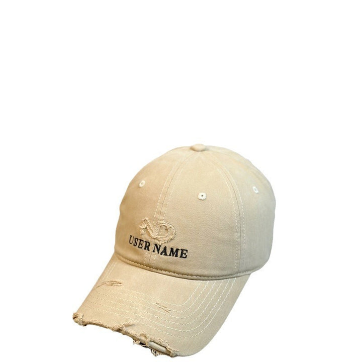 Women's Distressed Casual Adjustable Baseball Cap Bowlift