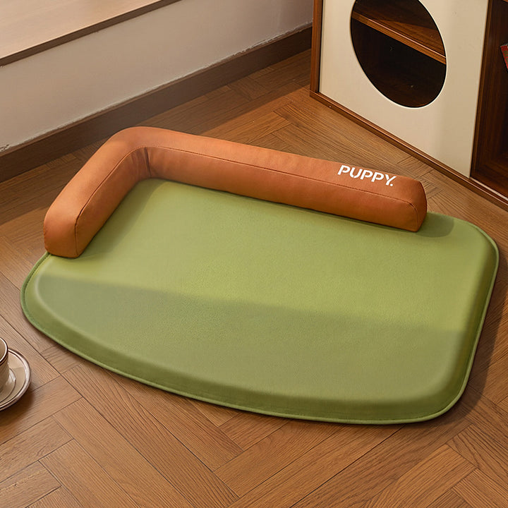 Unisex nan orthopedic dog mat with memory foam and raised head cushion edge Bowlift