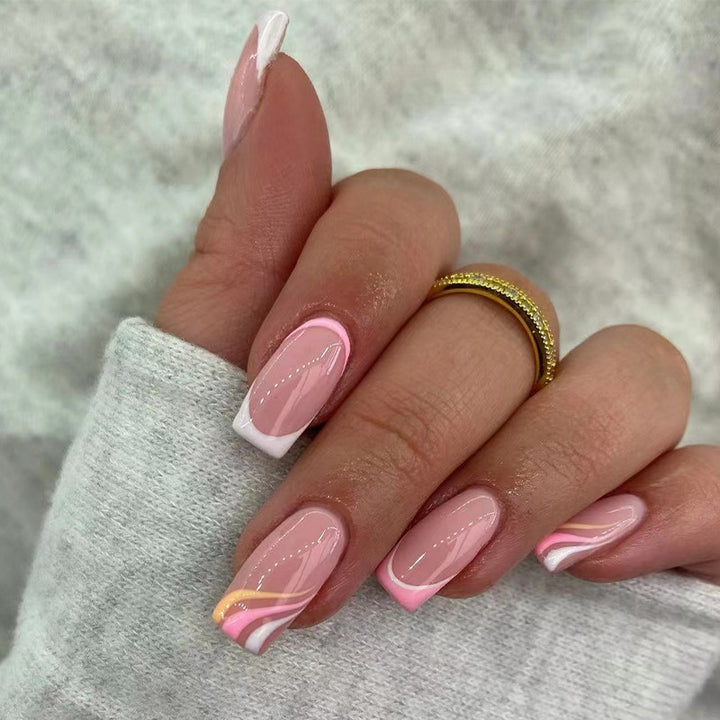 Artful Gel Nails with Elegant Accents Bowlift
