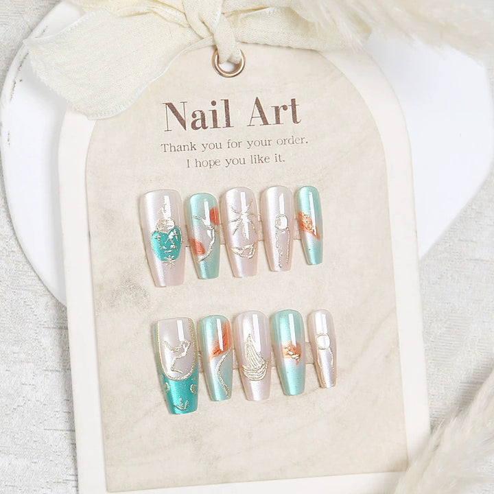 Intricate Design Press-On Nail Set Bowlift