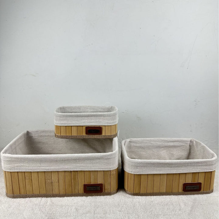 Multifunctional Storage Box Made of Bamboo Bowlift